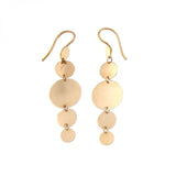 Flat Disc Earrings in Gold