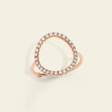 Bubble ring in gold and white diamonds