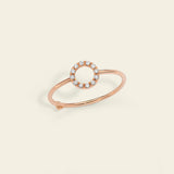 Small bubble ring in gold and diamonds