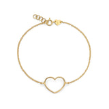 Chain bracelet with large heart