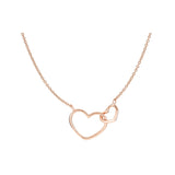 Necklace with intertwined hearts