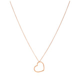 Long necklace with pendant heart