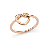 Ring with knotted heart