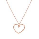 Necklace with knotted heart