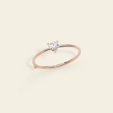 Ring with heart-shaped diamond