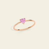 Ring with heart-cut Pink sapphire