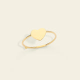 Flat Heart Ring