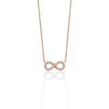 Infinity necklace in gold and diamonds