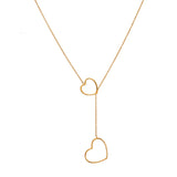 Necklace with double heart