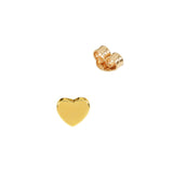 Stop-gap earring with slab heart