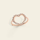 Heart Ring with Diamonds