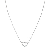 Necklace with heart and diamonds