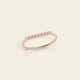 Barrette Ring with Diamonds