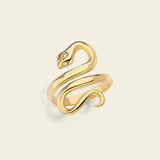 Snake ring in gold and diamonds