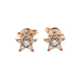 Star and diamond stop-gap earrings