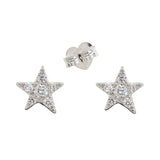 Star and diamond stop-gap earrings