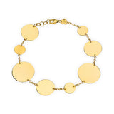 Bracelet with round plates of different sizes