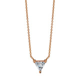 Necklace with triangular cut diamond