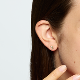 Flora earrings with plate leaves